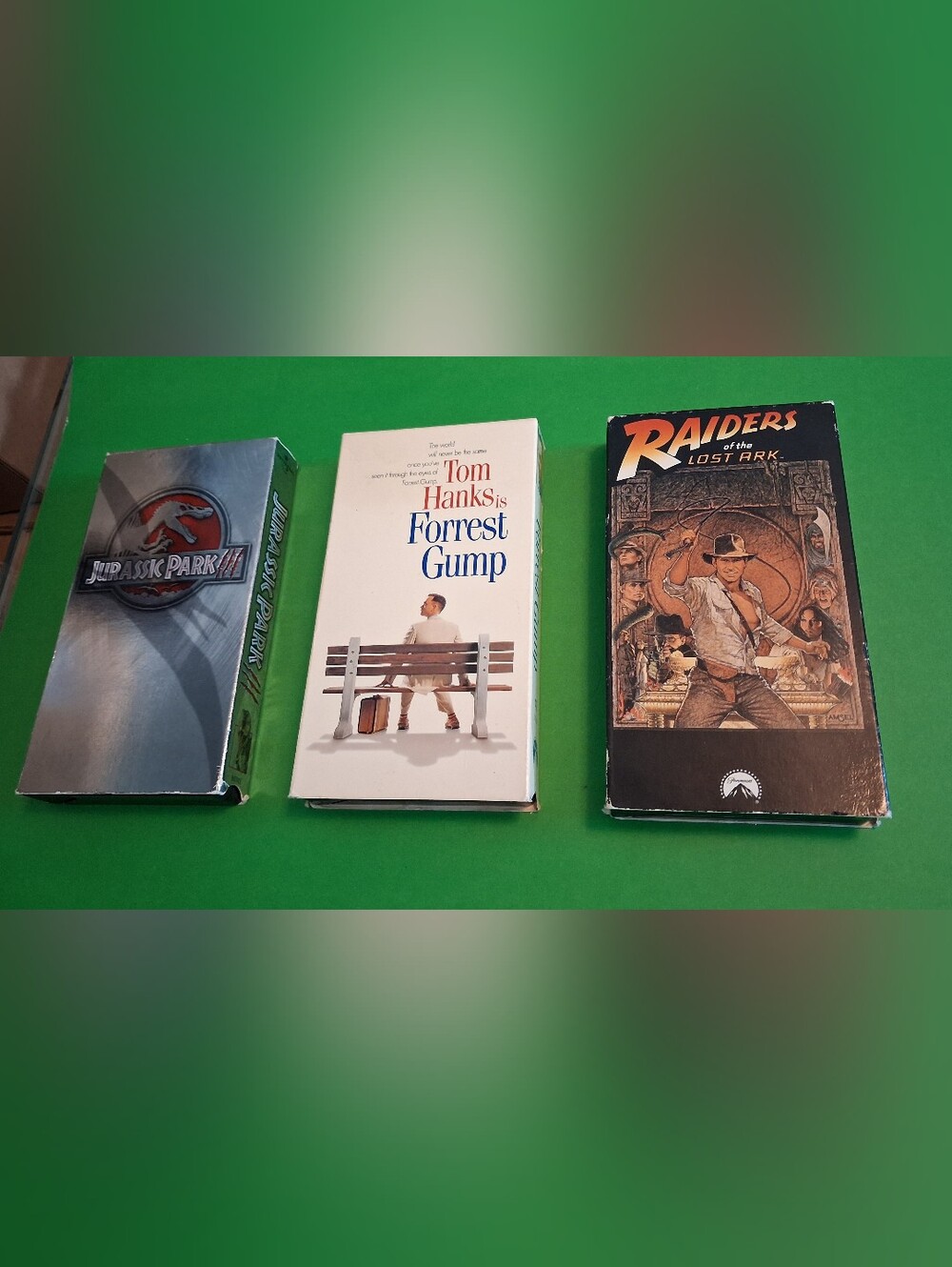 Vintage VHS Bundle: Forrest Gump, Raiders of the Lost Ark, Jurassic Park III
